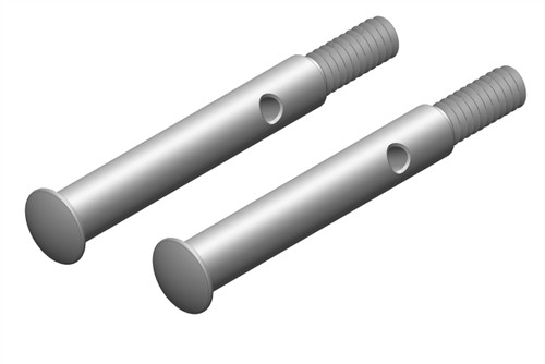 Team Corally Steel Front Wheel Axle - 1/10 Mammoth, Moxoo, Triton, C-00250-036, CORC-00250-036
