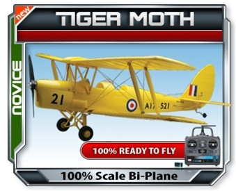 ParkFlyers R/C Tiger Moth Bi-Plane Micro 200 Class