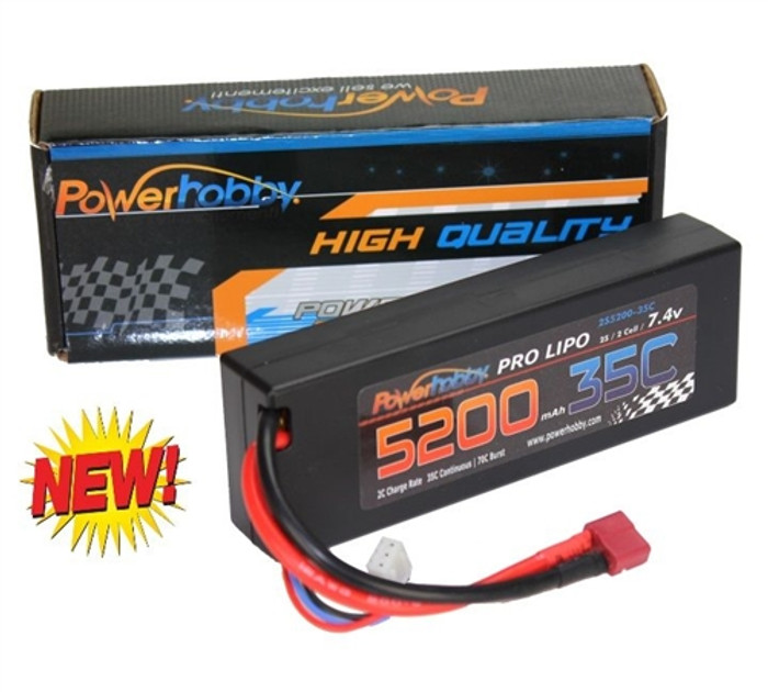 Power Hobby 7.4V 5200mAh 35C LiPo Battery w/T-Plug Connector