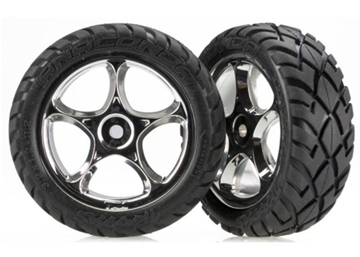 Traxxas Tracer 2.2" Wheels & Anaconda Tires Bandit Front, 2479R