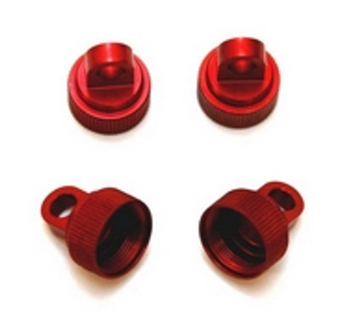 ST RACING CNC Machined Aluminum Upper Shock Caps (Red), 3767R