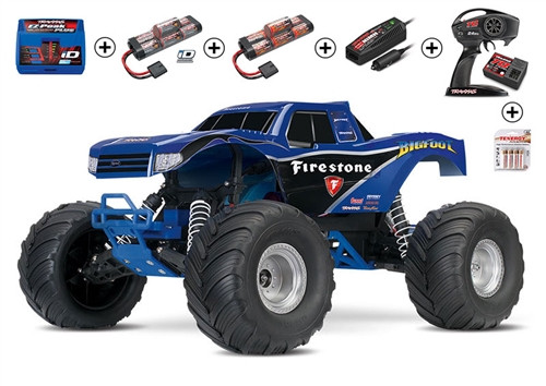 Traxxas BIGFOOT 1/10 Monster Truck RTR Ultimate Combo - Firestone, 36084-1