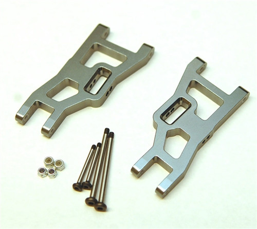 St Racing Concepts ST Racing Heavy Duty Aluminum Front A-Arm Set with Steel Lock-Nut Hinge-Pins - Gun Metal, 3631XGM, ST3631XGM