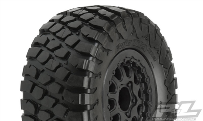 Pro-Line BFGoodrich Baja T/A KR2 SC 2.2"/3.0" M2 Medium Tires Mounted on Renegade Black Wheels, 10123-13