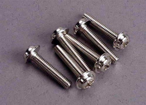 Traxxas Screws 3x15mm Washerhead Machine, 3187, TRA3187