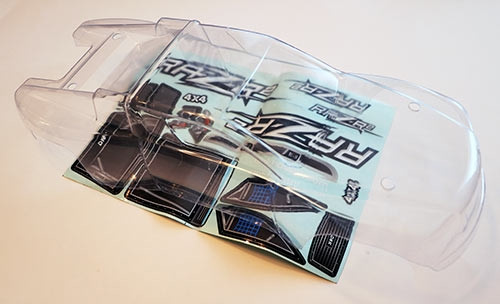 DHK Clear Body with Decals for the Raz-R 2 Stadium Truck, 8141-005, DHK8141-005