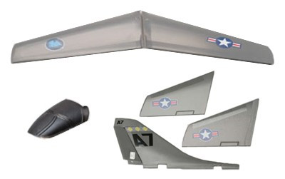 Megatech A7 Tornado Complete Main and Tail Wing Set with Canopy