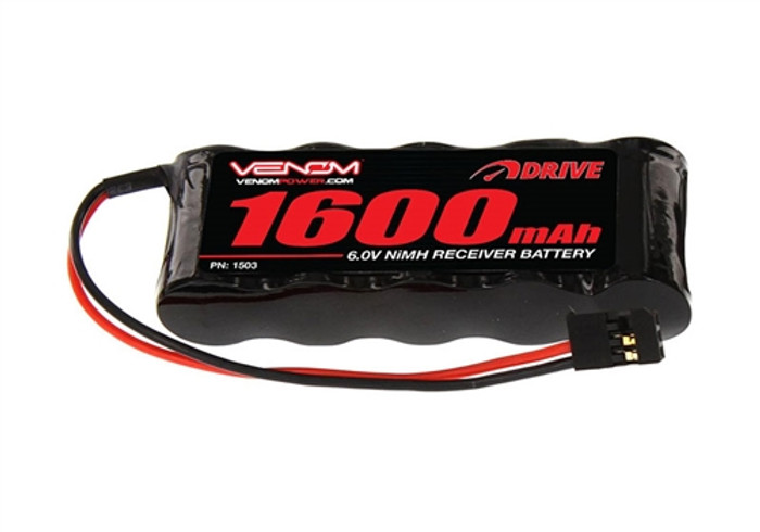 Venom 6V 1600mAh NiMh Flat Receiver Battery, 1503