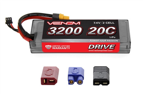 Venom 20C 3200mAh 7.4V R/C LiPo Battery - UNI Plug 2, 1553, VEN1553N