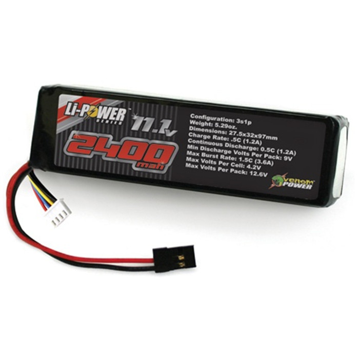 VENOM 2400mAh 11.1V LiPo TX Pack (Z-1, Helios), 15012