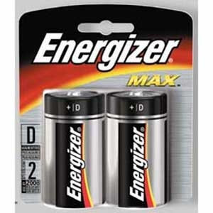 Energizer Max "D" Alkaline Battery 2-Pack