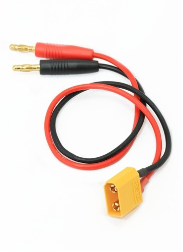 Racers Edge Male XT90 to Male 4mm Bullet Charge Adapter, 1618, RCE1618