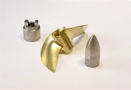 Hot Racing Brass Prop Set for Traxxas M41 and Spartan Boats, HRASPN1000E