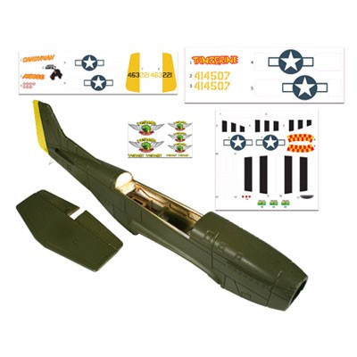 Venom Park Fighters P-51D Mustang Fuselage w/Pushrods & Tail, 7105
