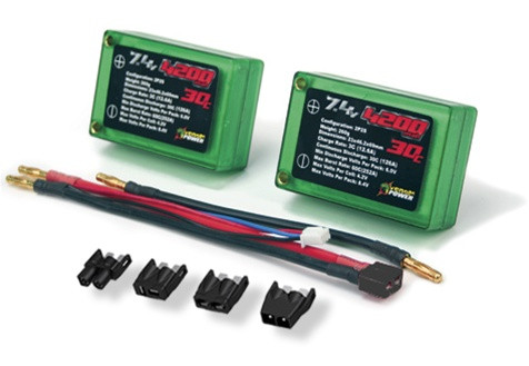 VENOM 30C 4200mAh 7.4v 2-Cell LiPO Saddlepack - UNI Plug, 15083