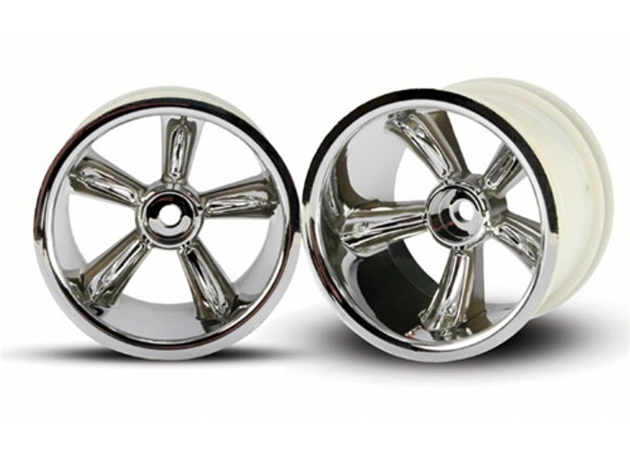 Traxxas TRX Pro-Star Rear Chrome Wheels for 2.2" Tires (2), 4172