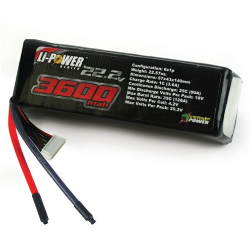VENOM 25C 3600mAh 22.2V 6S LiPo Battery, 15018