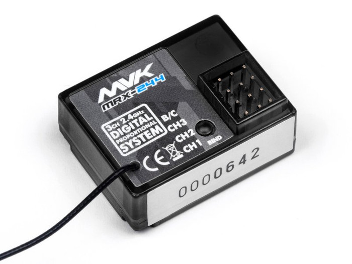 Maverick MRX-244 2.4GHz 3-Channel Receiver for Quantum MT/XT, 22783, MVK22783
