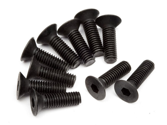 HPI Racing M3X10mm Hex Socket Flat Head Screws (10-pcs), Z083