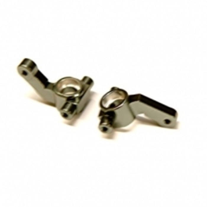 ST Racing CNC Machined Aluminum Steering Knuckles for Associated DR10 - Gun Metal, 91417KGM