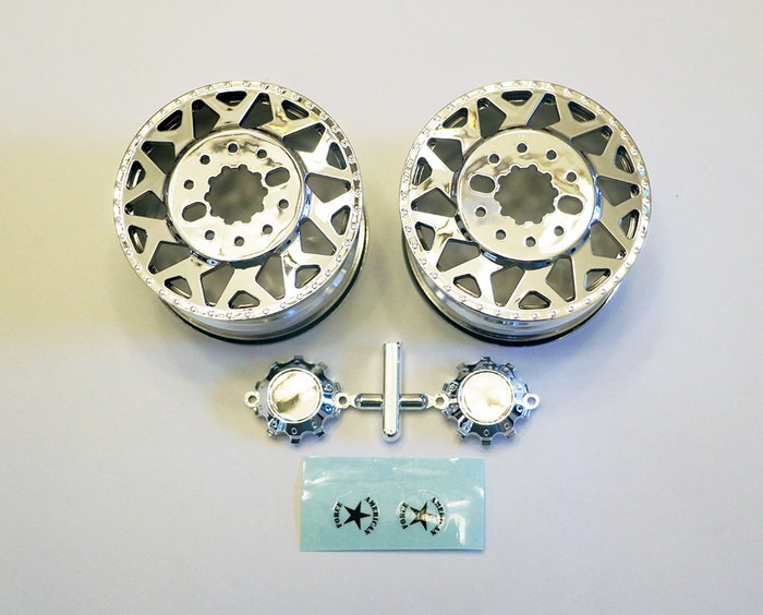 CEN Racing American Force H01 Contra Wheels (Chrome w/ Chrome Cap) for DL- Series Ford F450, CD0604, CEGCD0604