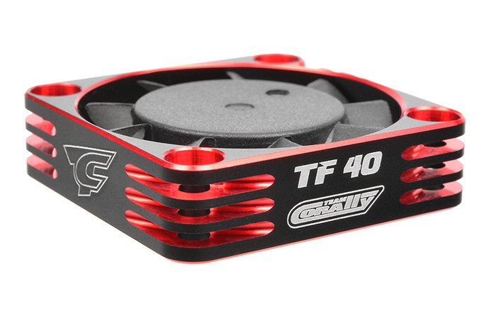 Team Corally TF-40 Ultra High Speed 40mm Cooling Fan w/BEC connector (Red/Black) for 1/8, C-53112-1, CORC-53112-1