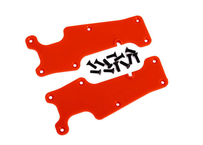 Traxxas Front Suspension Arm Covers for Sledge 1/8 Monster Truck - Red, 9633R
