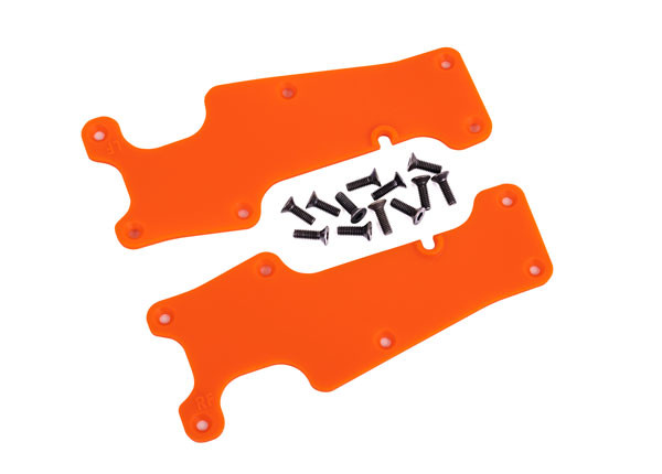 Traxxas Front Suspension Arm Covers for Sledge 1/8 Monster Truck - Orange, 9633T, TRA9633T