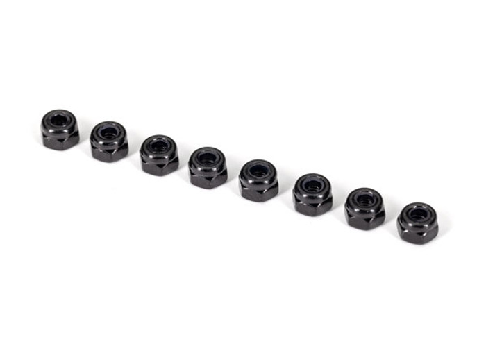 Traxxas 3mm Nylon Locking Black Nuts, 2745X