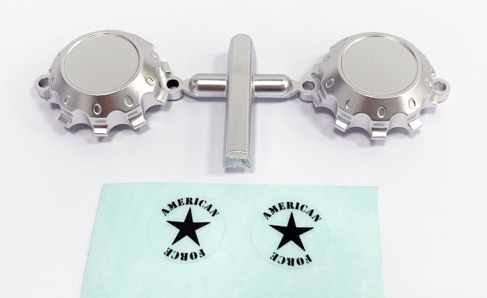 CEN Racing American Force H01 Contra Wheel Caps - Silver, CD0631, CEGCD0631