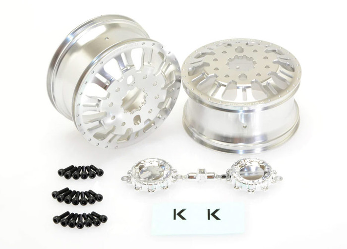 CEN KG1 KD004 CNC Aluminum Front Dually Wheels for DL-Series Ford F450 - Silver, CKD0651, CEGCKD0651