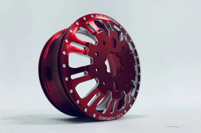 CEN KG1 KD004 CNC Aluminum Front Dually Wheels for DL-Series Ford F450 - Red, CKD0653, CEGCKD0653