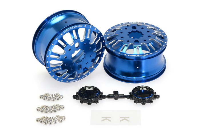 CEN KG1 KD004 CNC Aluminum Front Dually Wheels for DL-Series Ford F450 - Blue, CKD0655