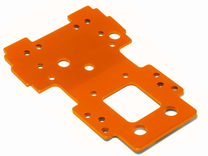 HPI Bulkhead Lower Plate (2.5mm, Orange) for Savage X/XL, 105892