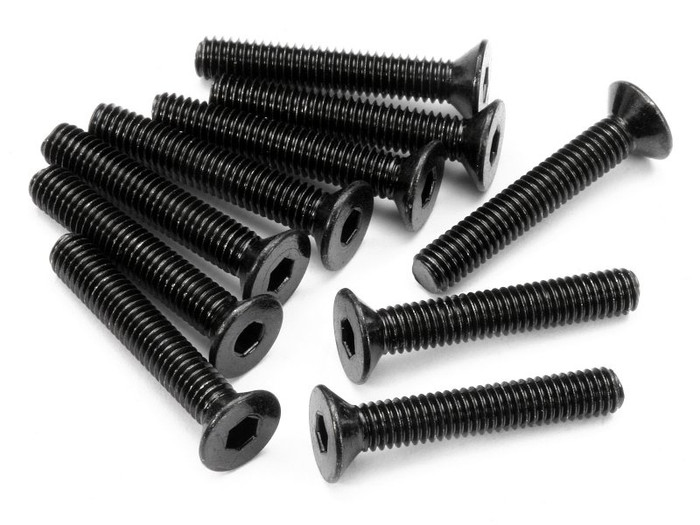 HPI Racing M3X18mm Hex Socket Flat Head Screws (10-pcs), Z086