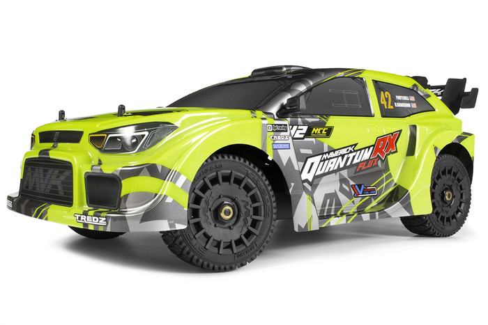 Maverick QuantumRX FLUX 4S 1/8 4WD Rally Car - Fluoro Green, 150361