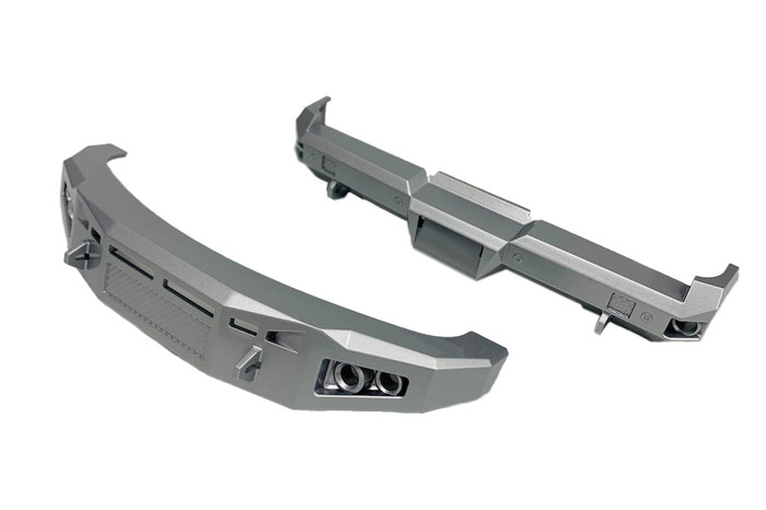 CEN KAOS Matte Silver Front and Rear Bumper Set for F250 and F450, CKD0496, CEGCKD0496