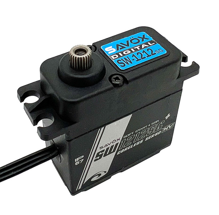 Savox SW-1212SGP Waterproof High-Torque High-Voltage Coreless Digital Servo - Black Edition Plus Series, SAVSW1212SGP-BE