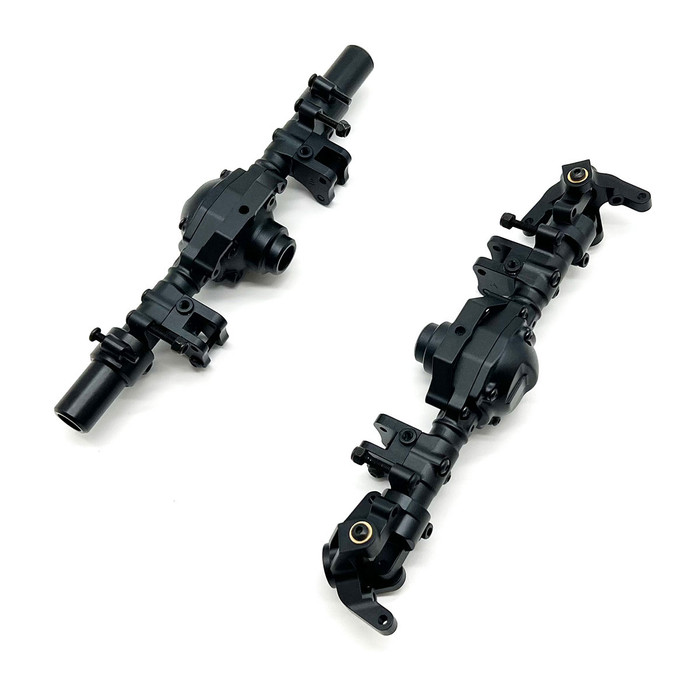 Racers Edge Black Aluminum Axle Housing Set (Front & Rear) for CEN Ford F-250 Trucks, 1971BK, RCE1971BK