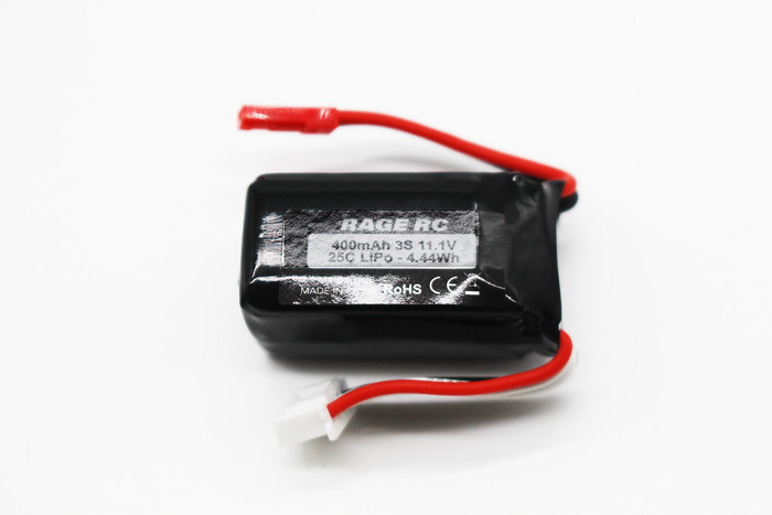 Rage 11.1V 3S 400mAh LiPo Battery for P-51D Mustang 500mm Brushless, A1632, RGRA1632