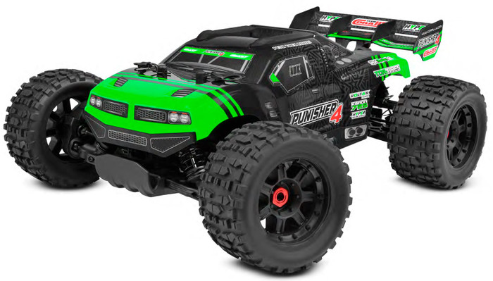 Team Corally Punisher 4 RTR Monster Truck - Green, C-00292-G, COR00292-G