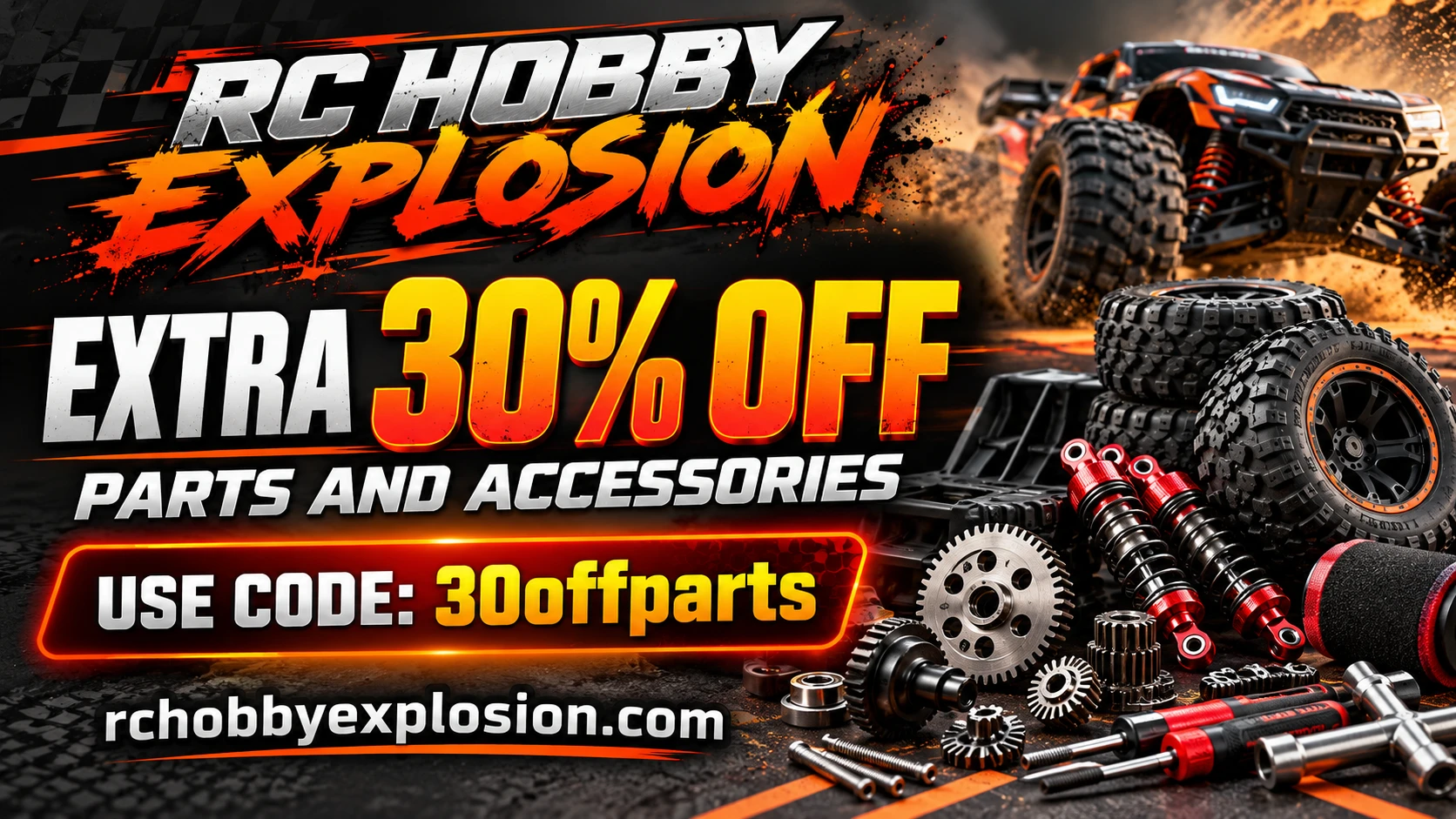 Extra 30% off parts and accessories. Use code 30offparts.