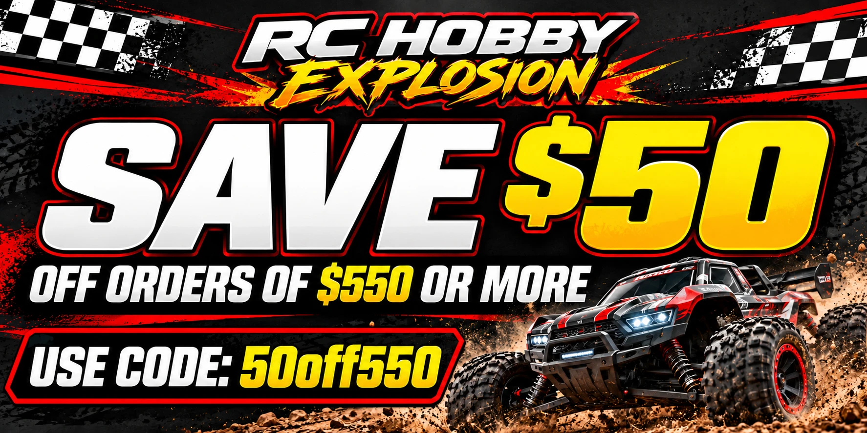 Save $50 off orders of $550 or more. Use code 50off550