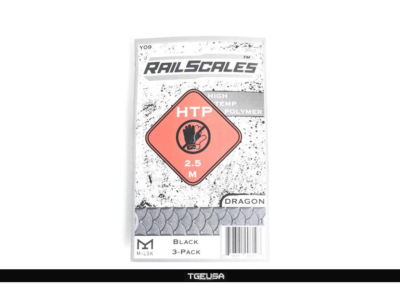 RailScales HTP M-LOK Scales - 3 Pack / Dragon / Black - The Great