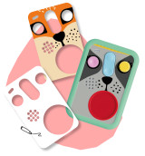 Coque de protection Patapum verte - masques : FABA