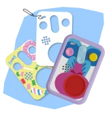 Coque de protection Patapum lilas - masques: FABA
