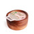 #630P, Plumeria Blossom Monkeypod Wood Bowl Candle