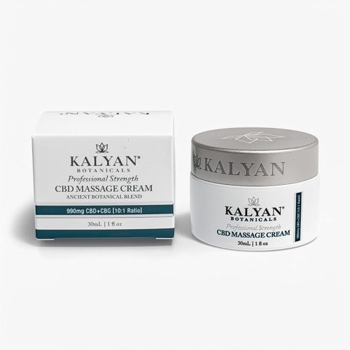 Kalyan CBD Massage Cream 30ml | 1 fl oz (990mg CBD + CBG (10:1 Ratio)