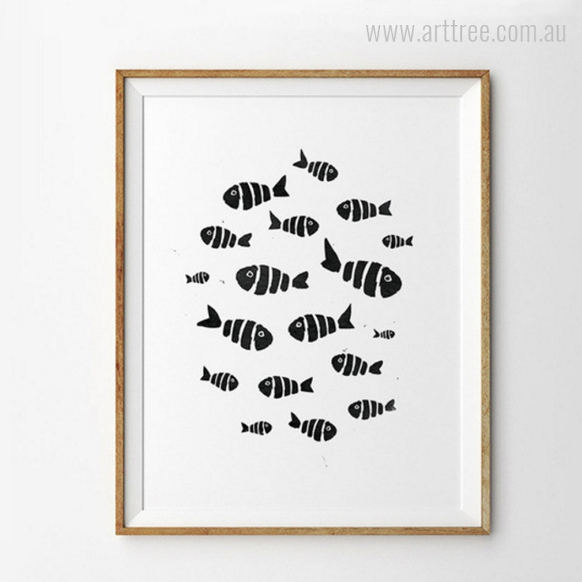 Minimalist Fish Design Canvas Wall Art