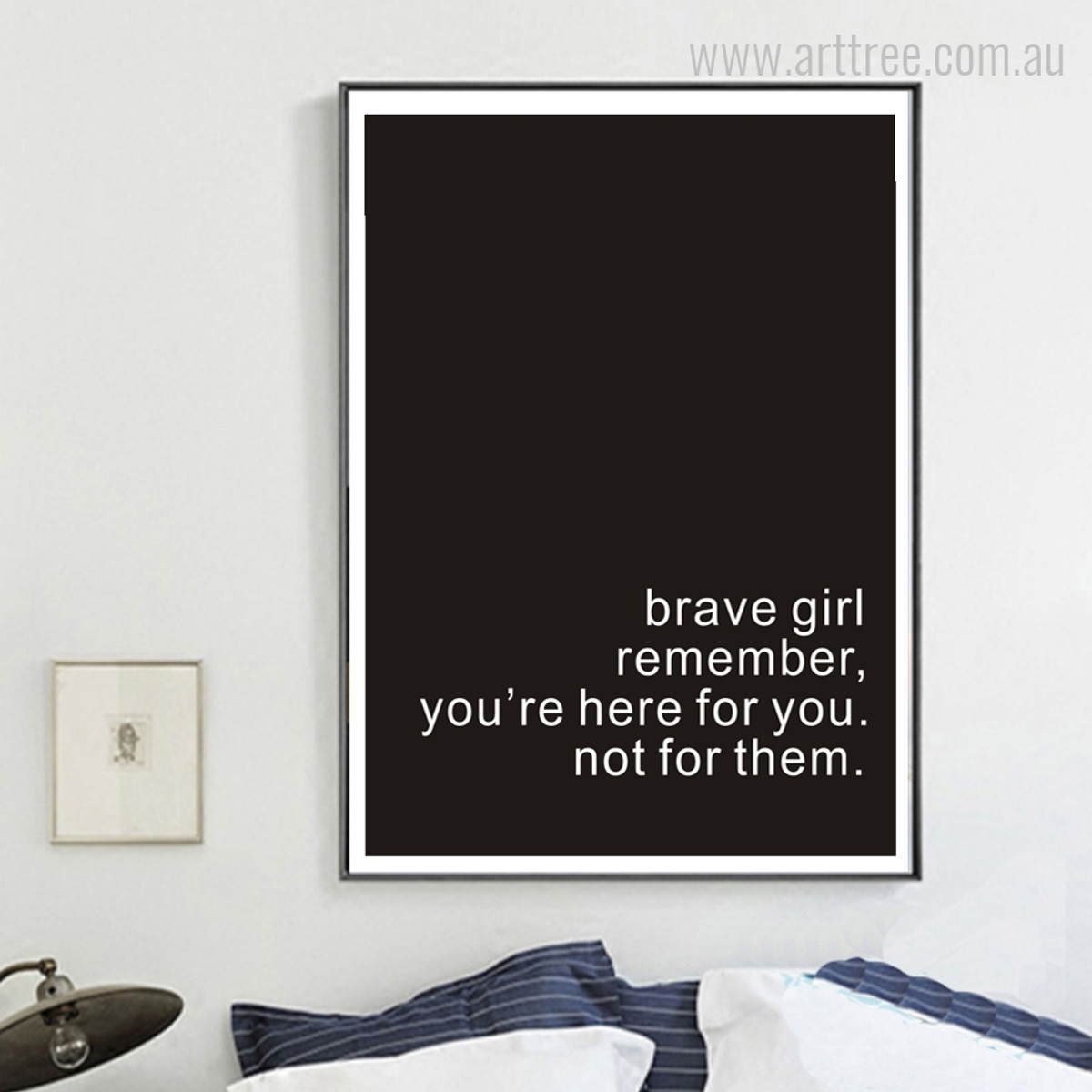 Brave Girl Remember Inspiring Quote Digital Art Print